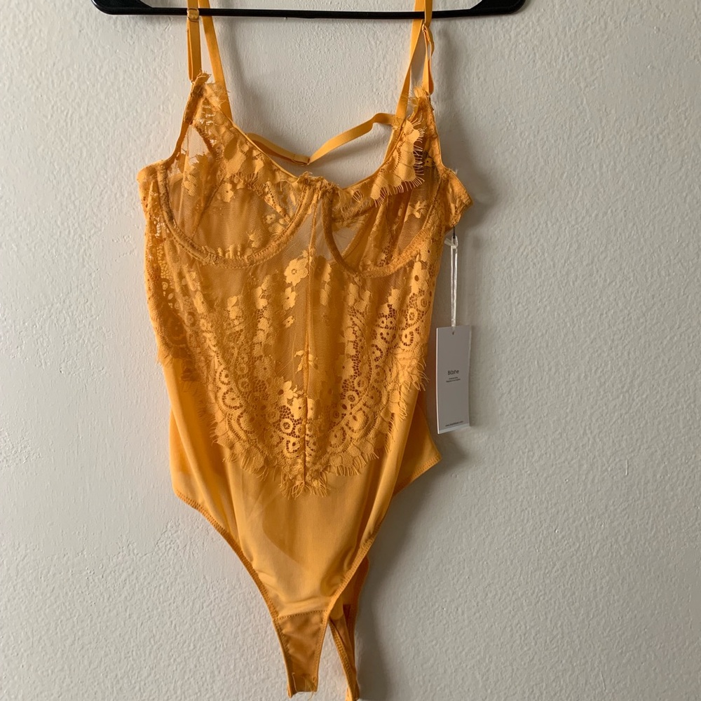 Yellow Lace Bodysuit